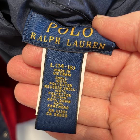 Polo by Ralph Lauren, reversible, red and navy vest - Picture 5 of 5